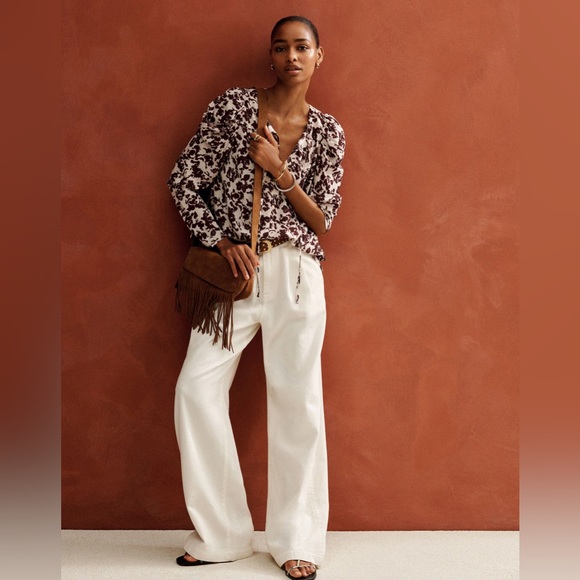 Madewell Pants - NWT Madewell Harlow Wide Leg Jeans in Tile White Airy Denim Jeans Pants Sz 31